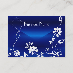 Visite Carte de profil modèle Floral Delight bleu royal