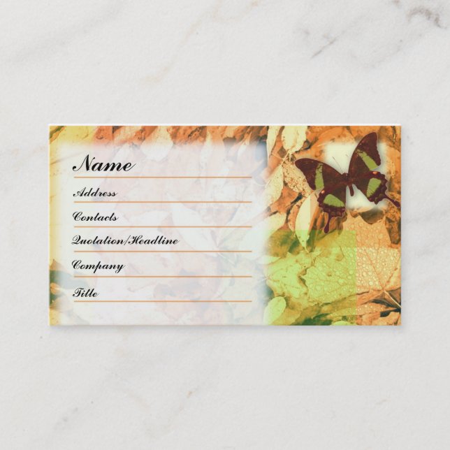 Visite Carte de profil nature (Devant)