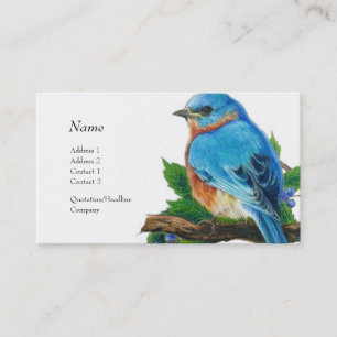 Visite Carte de profil - oiseau bleu