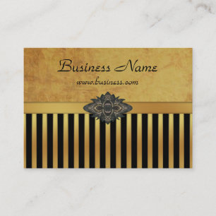 Visite Carte de profil Or Rayure Noire 2