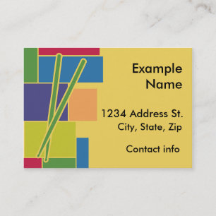Visite Carte de profil Percussion Colorblocks