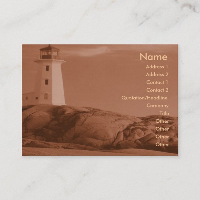 Visite Carte de profil phare (Devant)