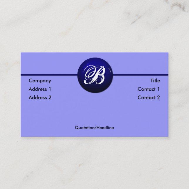 Visite Carte de profil point bleu (Devant)