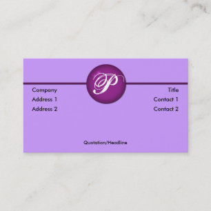 Visite Carte de profil pourpre