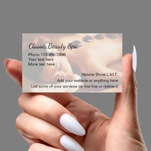 Visite Carte de profil professionnelle Massage en pierre 