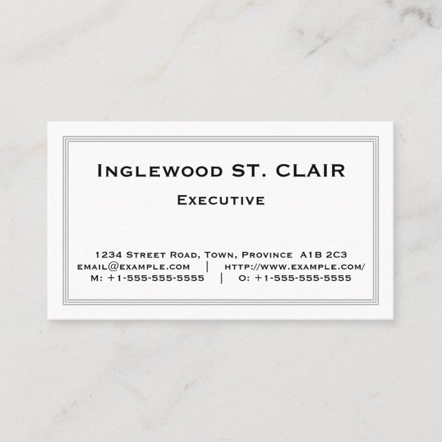 Visite Carte de profil professionnelle simple (Devant)