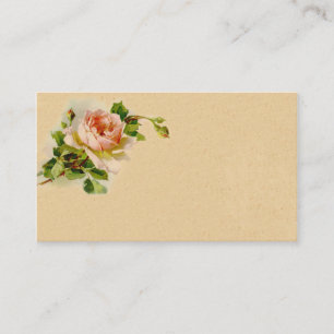 Visite Carte de profil professionnelle Vintage Rose Rose