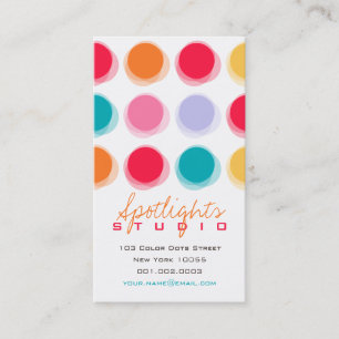 Visite Carte de profil Retro Pop Fun Dots Couleur Flou Fu