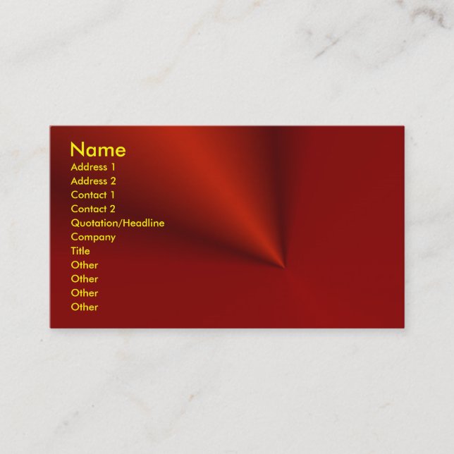 Visite Carte de profil rouge (Devant)