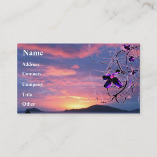 Visite Carte de profil solaire florale
