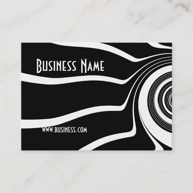 Visite Carte de profil Style Noir & Blanc Spin (1) (Devant)