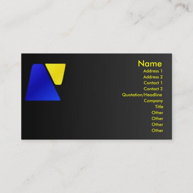 Visite Carte de profil Trapezoid (Devant)