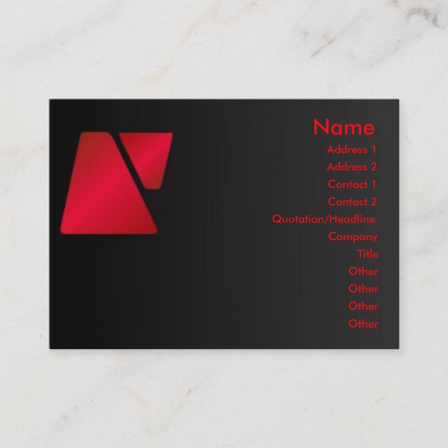 Visite Carte de profil Trapezoid (Devant)