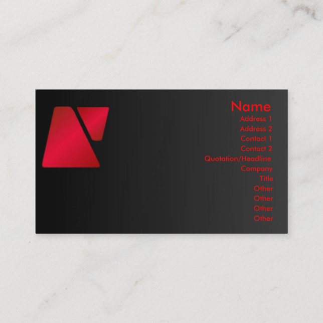 Visite Carte de profil Trapezoid (Devant)
