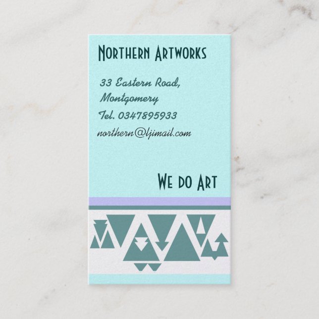 Visite Carte de profil Triangles Nord (Devant)