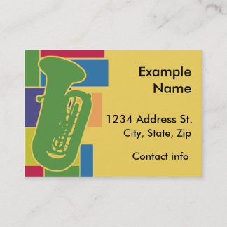 Visite Carte de profil Tuba Colorblocks