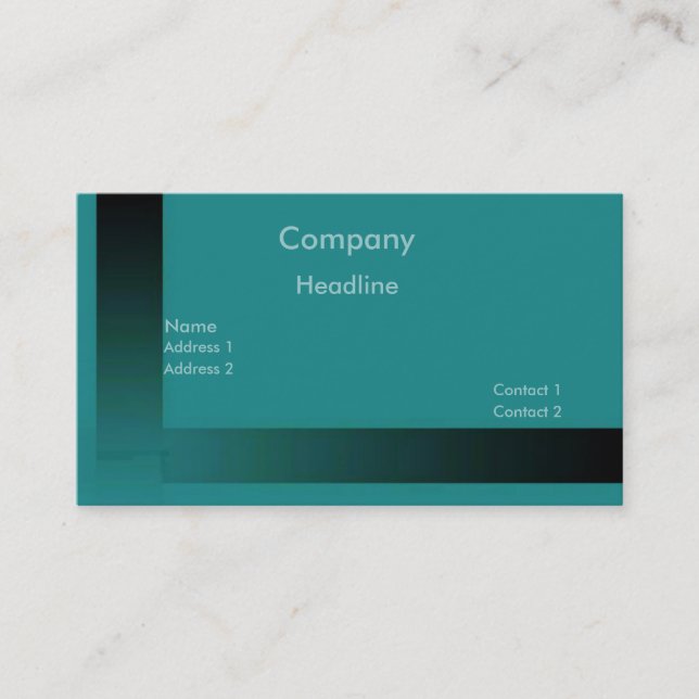 Visite Carte de profil turquoise (Devant)