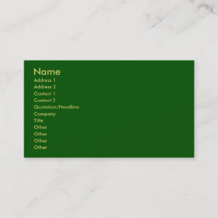 Visite Carte de profil verte