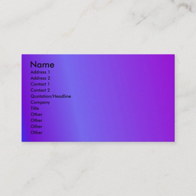 Visite Carte de profil Violet (Devant)
