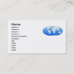 Visite Carte de profil World Map