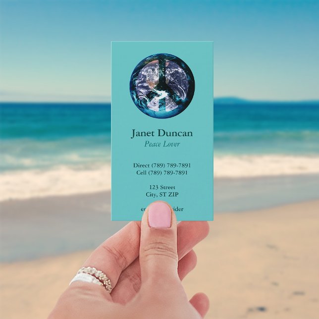 Visite Carte de profil World Peace (Peace Symbol Business Cards)