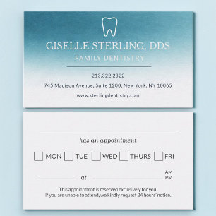 Visite Carte de rappel de rendez-vous chez le dentiste aq