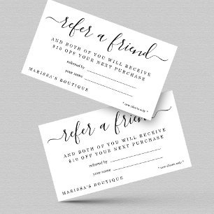 Visite Carte de recommandation d'entreprise Carte pour re