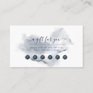 Visite Carte de récompense PixDezines Navy Blue Watercolo