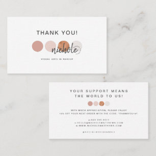 Visite Carte de réduction pour artiste maquillage de pale