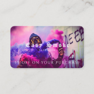 Visite Carte de réduction pour entreprise de vape shop