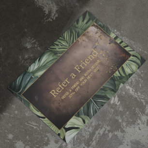 Visite Carte de référence en cuir moderne élégante