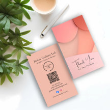 Carte de remerciement d'entreprise de style modern