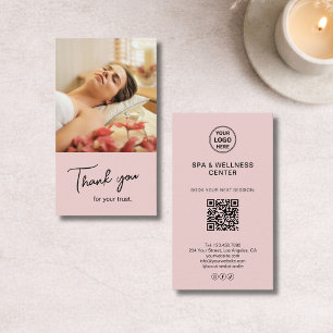 Visite Carte de remerciement moderne pour spa de bien-êtr