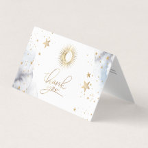 Carte de remerciement pour Baby Shower Thème Solei