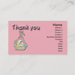 Visite Carte de remerciement pour bébé