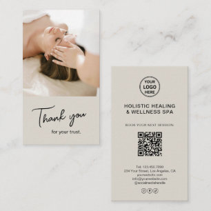 Visite Carte de remerciement pour thérapeute holistique C