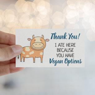 Visite Carte de remerciements du restaurant de proximité