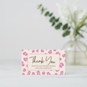 Visite Carte de Remise Merci Rose