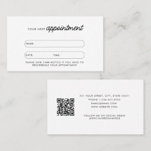 Visite Carte de rendez-vous client d'entreprise Code QR é