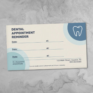Visite Carte de rendez-vous de dentiste avec des couleurs
