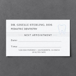 Visite Carte de rendez-vous de dentiste pour la dentister