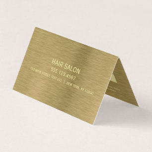 Visite Carte de rendez-vous Faux Gold Metal Texture
