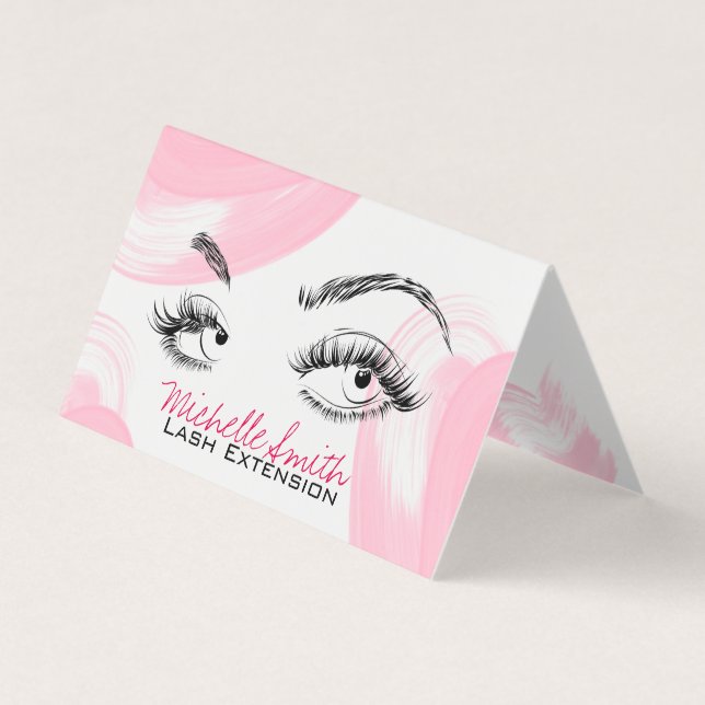 Visite Carte de rendez-vous rose Brows Brows (Devant)