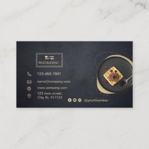 Visite Carte de restaurant personnalisée Photo moderne