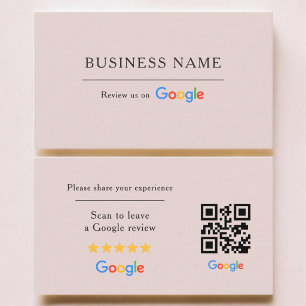Visite Carte de révision Google QR Code Rose pour Spa et