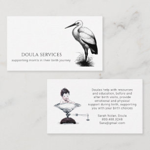 Visite Carte de services de doula vintage Échelle de bébé