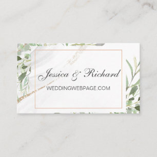 Visite Carte de site Web Mariage aquarelle