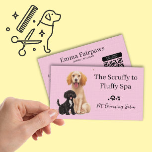 Visite Carte de soin pour salon de toilettage de chien av
