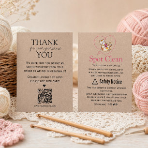 Visite Carte de soins artisanale minimaliste avec remerci
