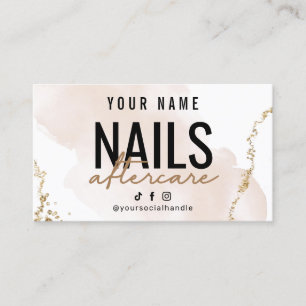 Visite Carte de soins postérieurs Blush Rose Gold Nails